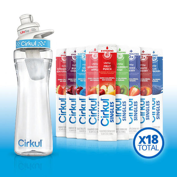 22oz. Plastic Bottle & LifeSip® Fruit Punch AVWL
