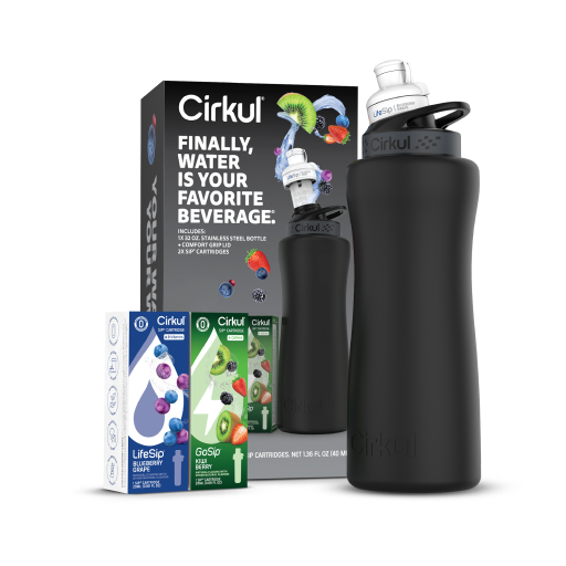 32oz. Matte Black Stainless Steel Bottle Starter Kit 5QJR